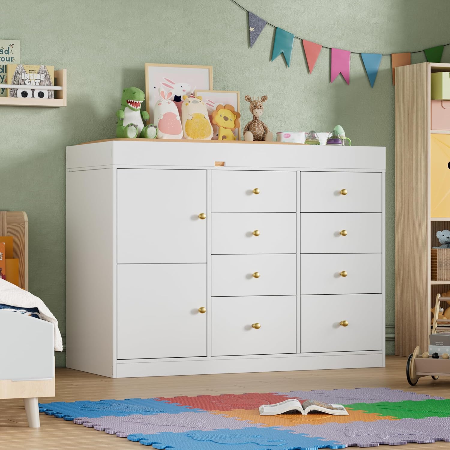 Baby Nursery Dresser Changing Table - Commode à langer, commode classique pour