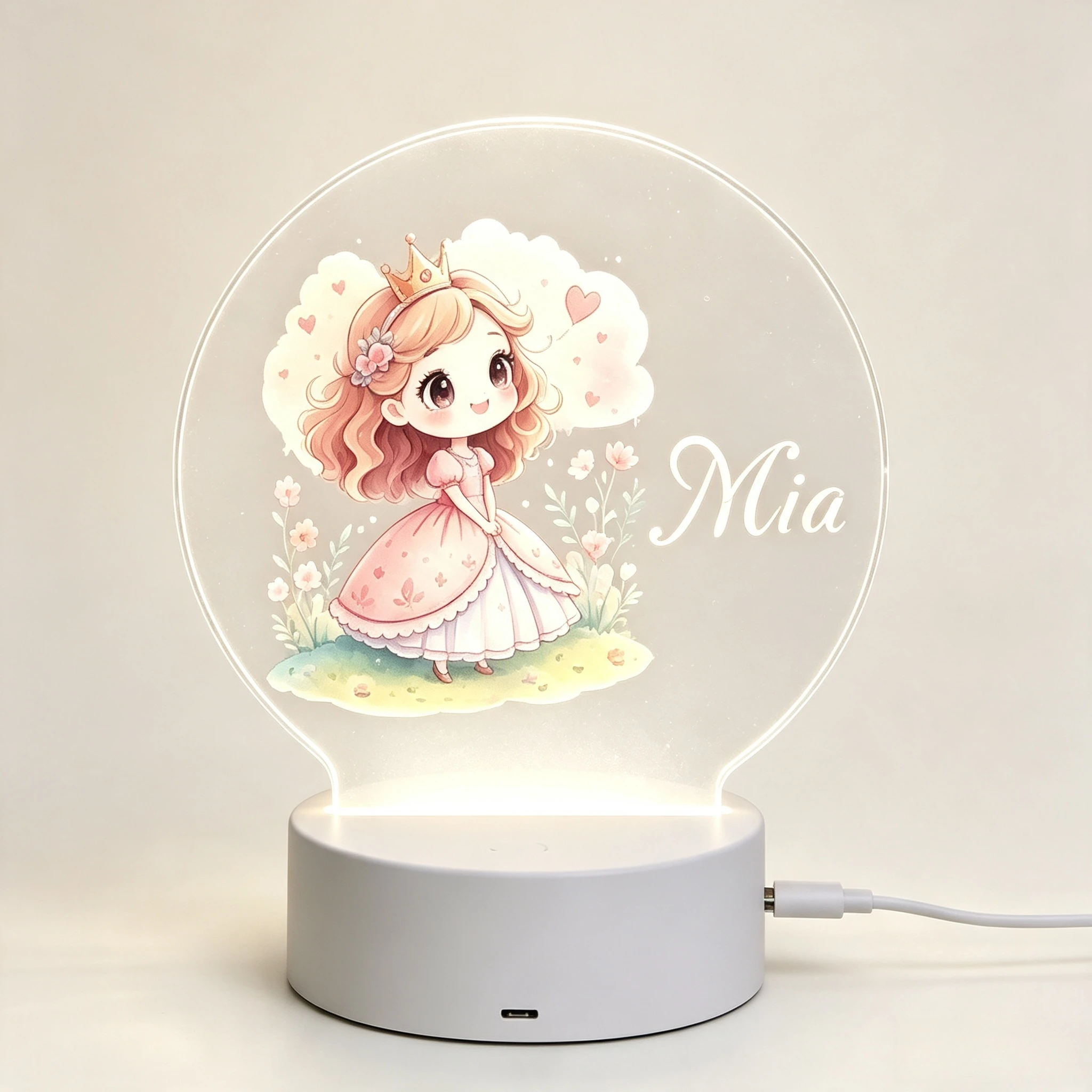 Baby Nursery Lamp - Lampe de nuit LED ronde en