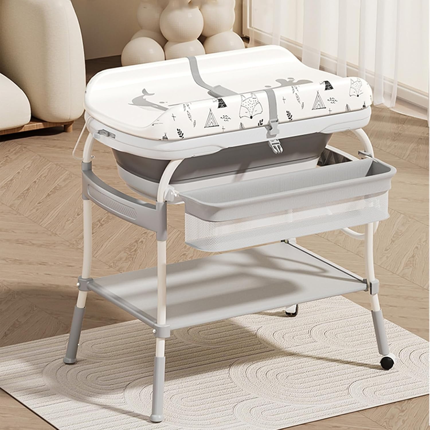 Baby Nursery Dresser Changing Table - Table à langer 2 en 1