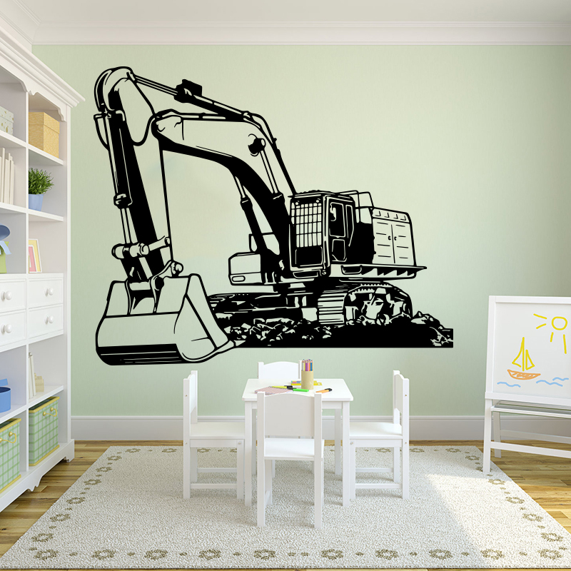 Baby Nursery Wall Mural - Grand équipement lourd pelle pelle autocollant