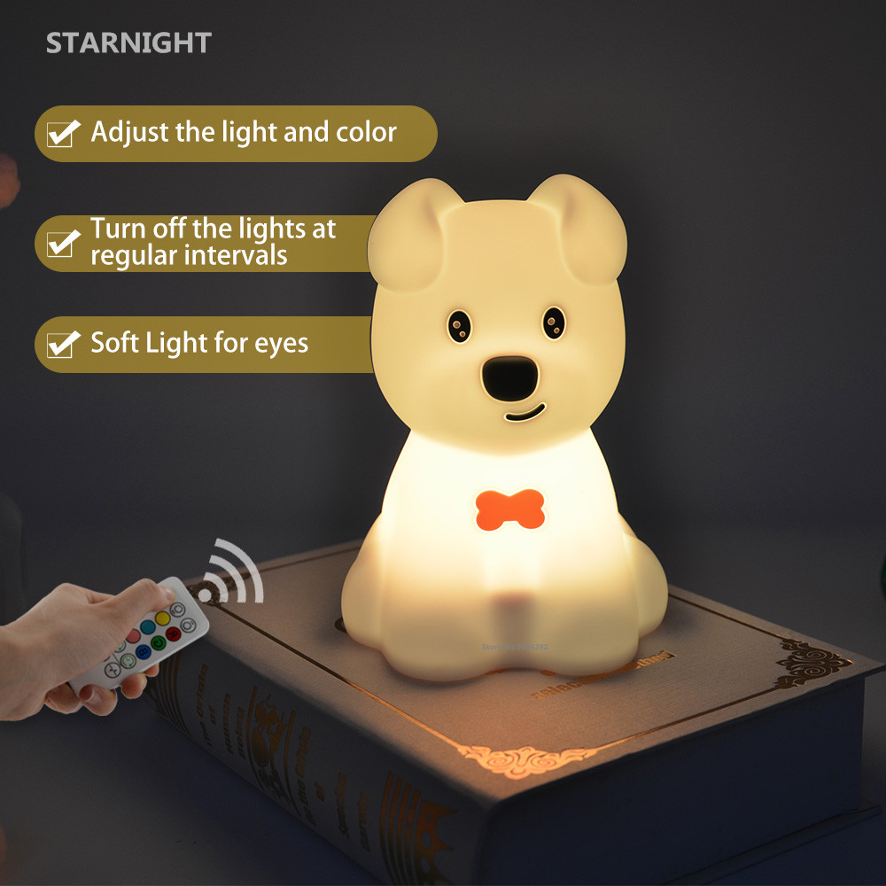 Baby Nursery Lamp - Veilleuse LED aste en silicone avec