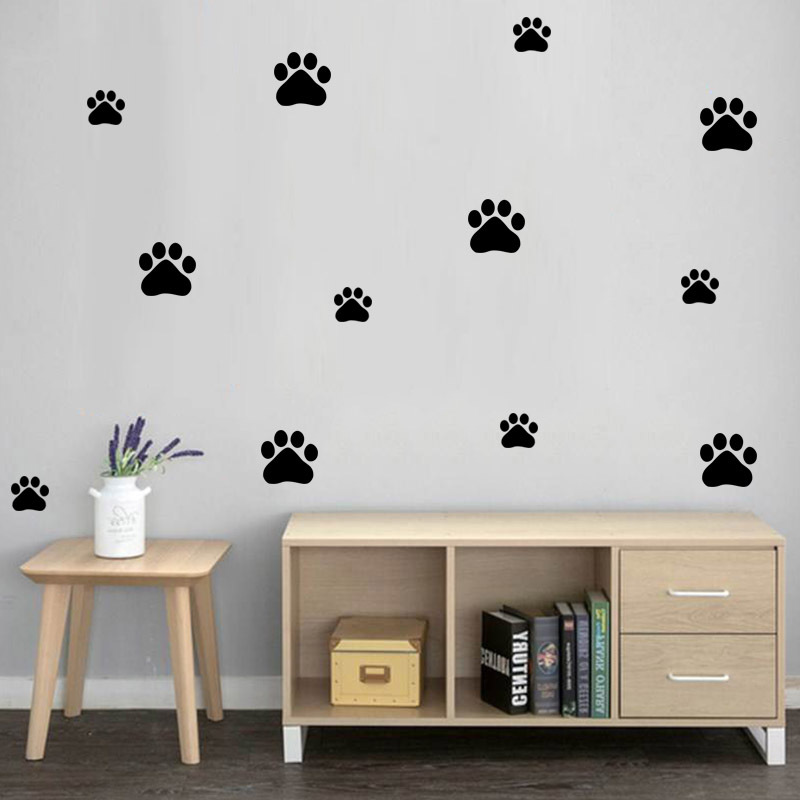 Baby Nursery Wall Mural - Autocollants Muraux Imprimés de Patte de