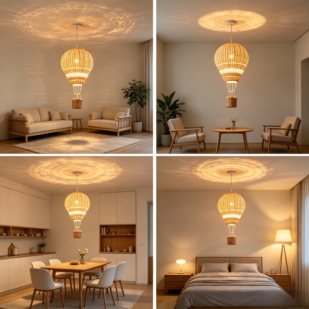 Baby Nursery Lamp - Lustres en forme de montgolfière, lampe