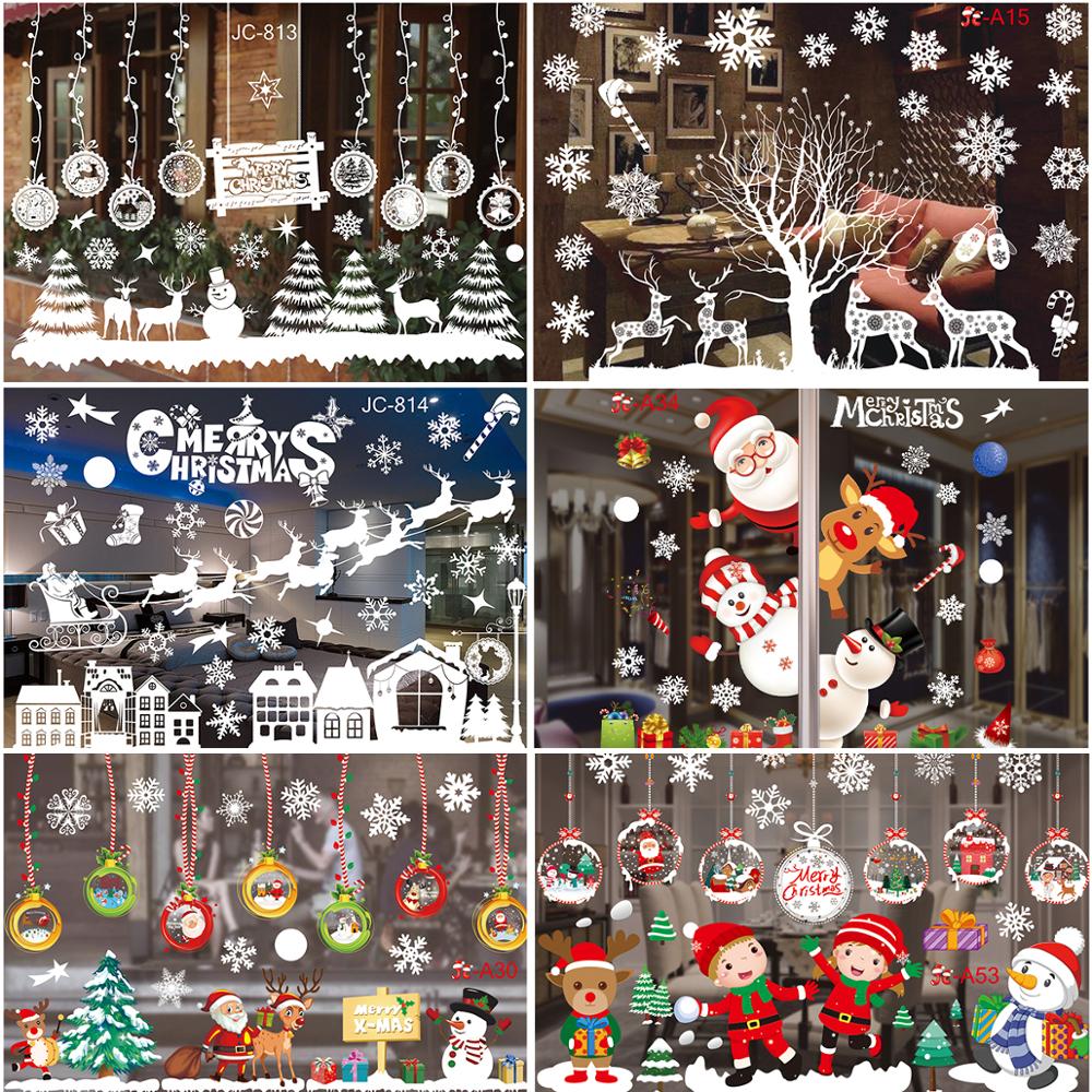 Baby Nursery Wall Mural - Autocollants muraux de noël pour fenêtre,