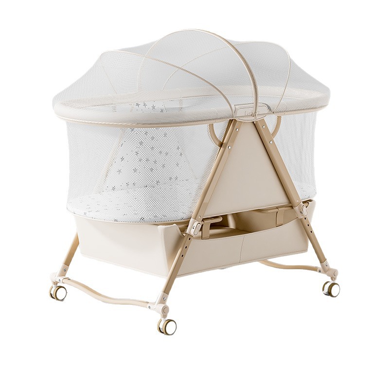 Baby Nursery With Queen Bed - Lit de bébé multifonctionnel d'intérieur, mobile,
