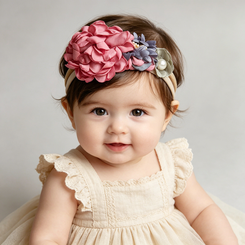 Baby Wrap Stretchy - Bandeaux en nylon pour nouveau-nés filles,