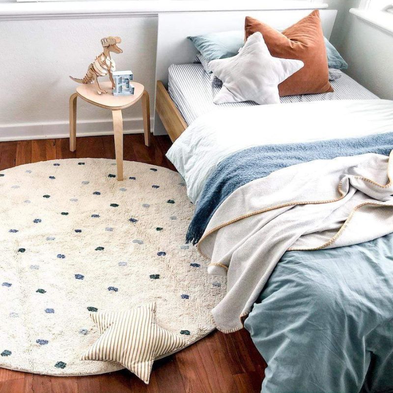 Soft Rug Nursery - Tapis moelleux à pois pour enfants,