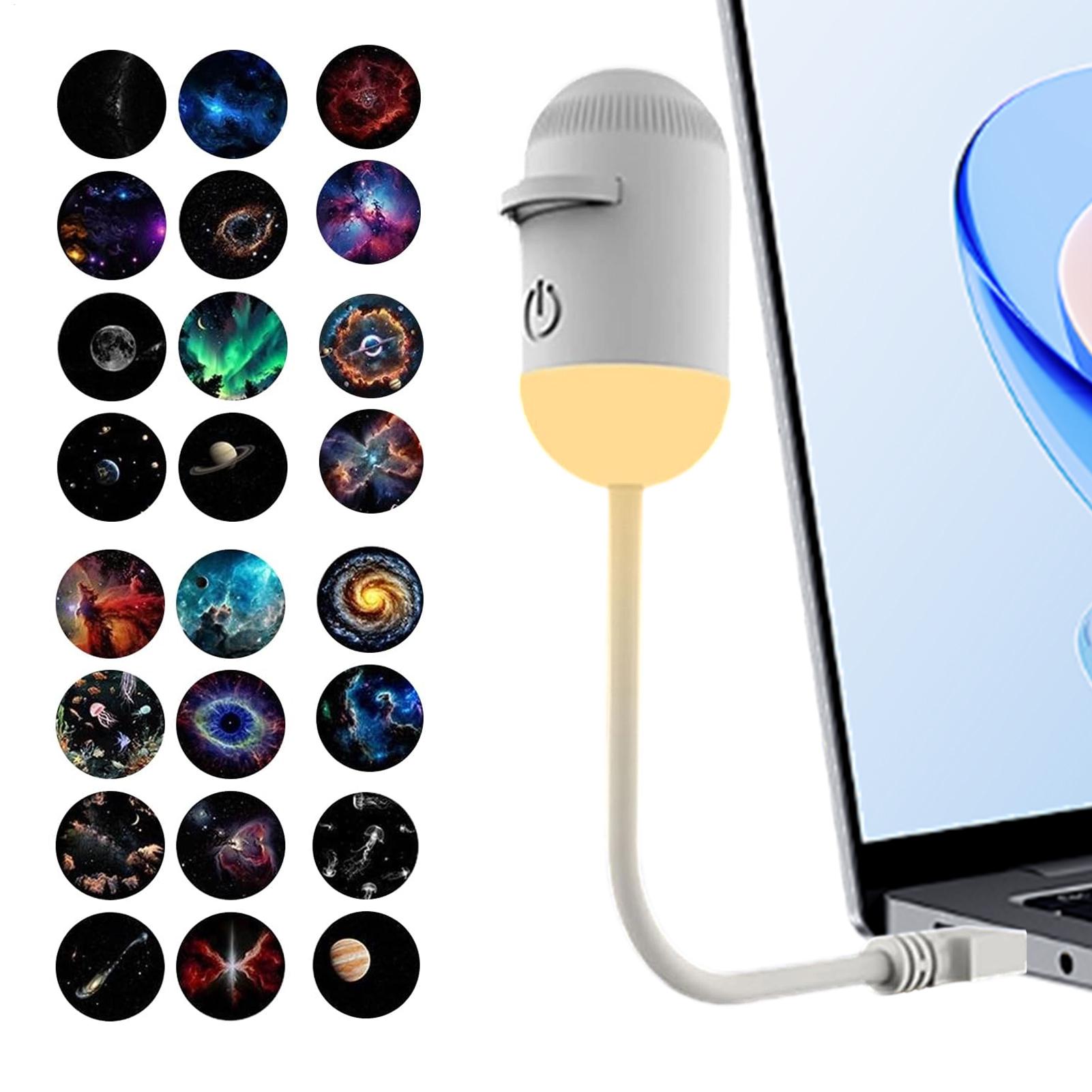Night Light Projector Stars - Lumière d'ambiance LED USB pour intérieur