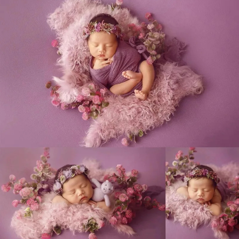 Baby Wrap Stretchy - Accessoires de photographie pour nouveau-nés, tons