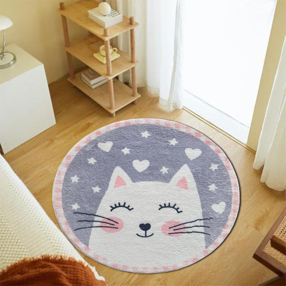 Soft Rug Nursery - Tapis rond en flanelle doux motif