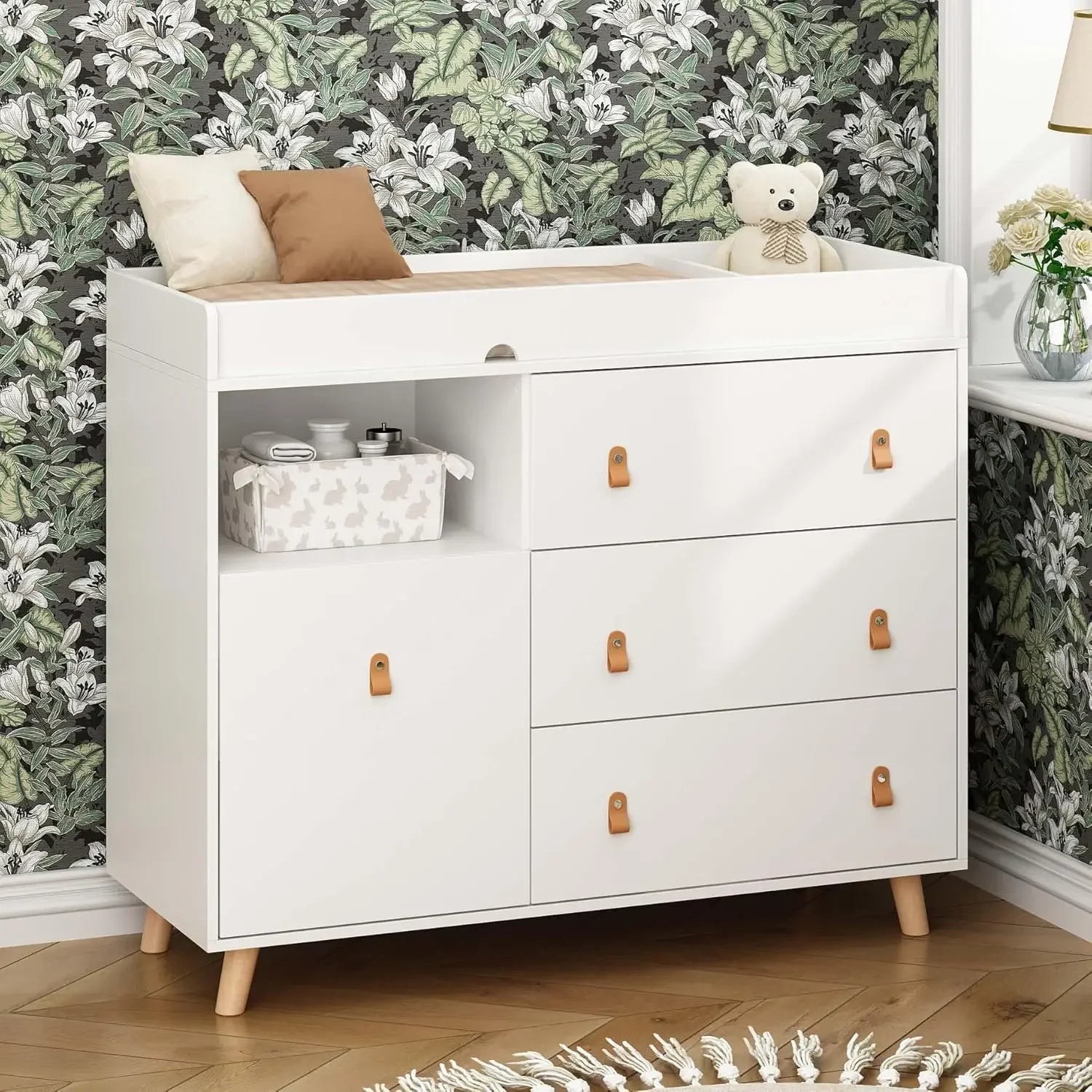 Baby Nursery Dresser Changing Table - Commode à langer pour bébé avec