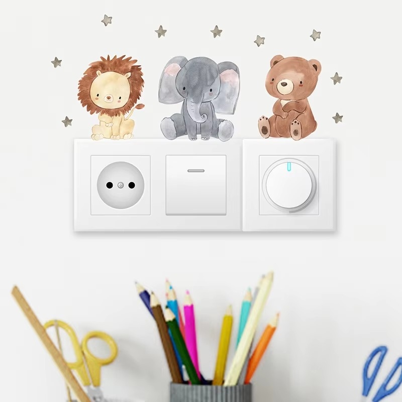 Baby Nursery Modern - Autocollants muraux animaux de la forêt