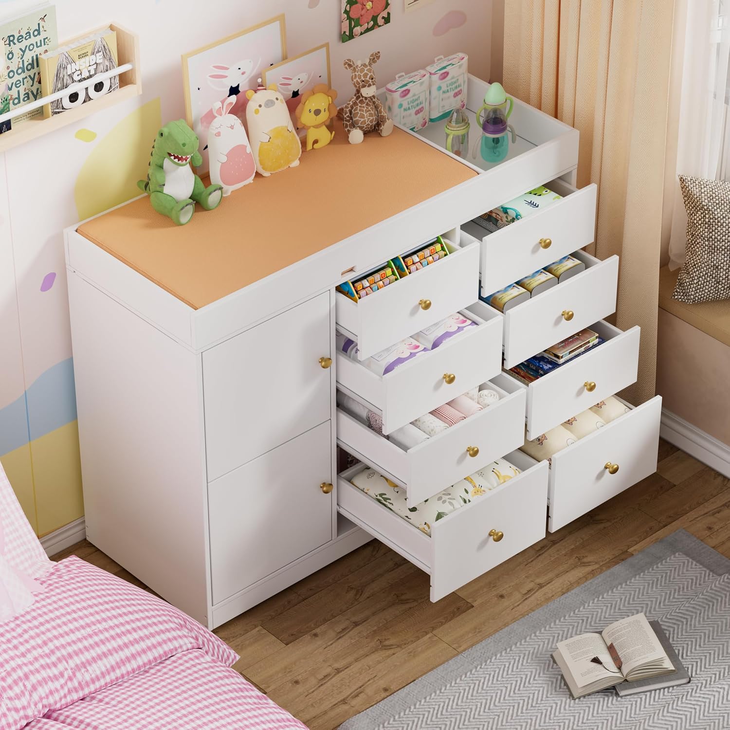 Commode à langer, commode clas - Baby Nursery Dresser Changing Table avis et prix