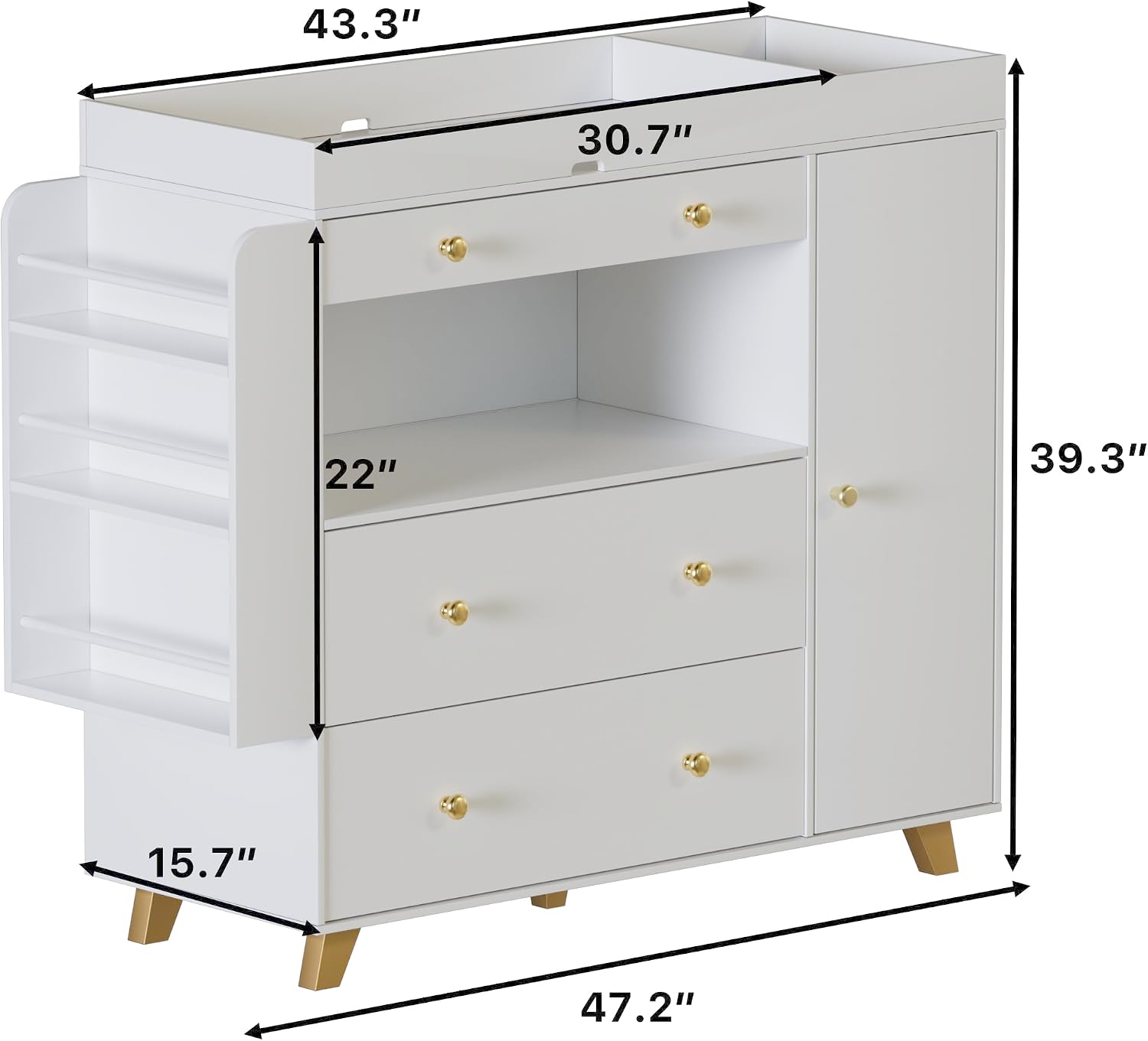 Commode de chambre d'enfant av - Baby Nursery Dresser Changing Table avis et prix