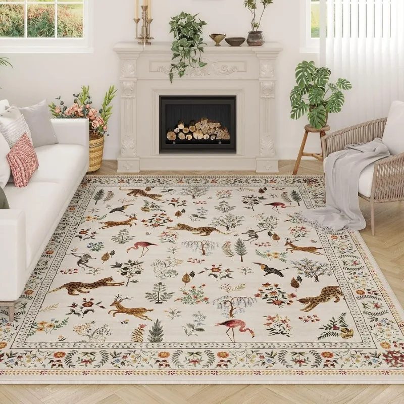 Tapis pour salon Floral Animal - Soft Rug Nursery avis et prix