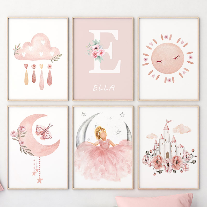 Toile murale d'ange rose pour  - Baby Nursery Modern avis et prix