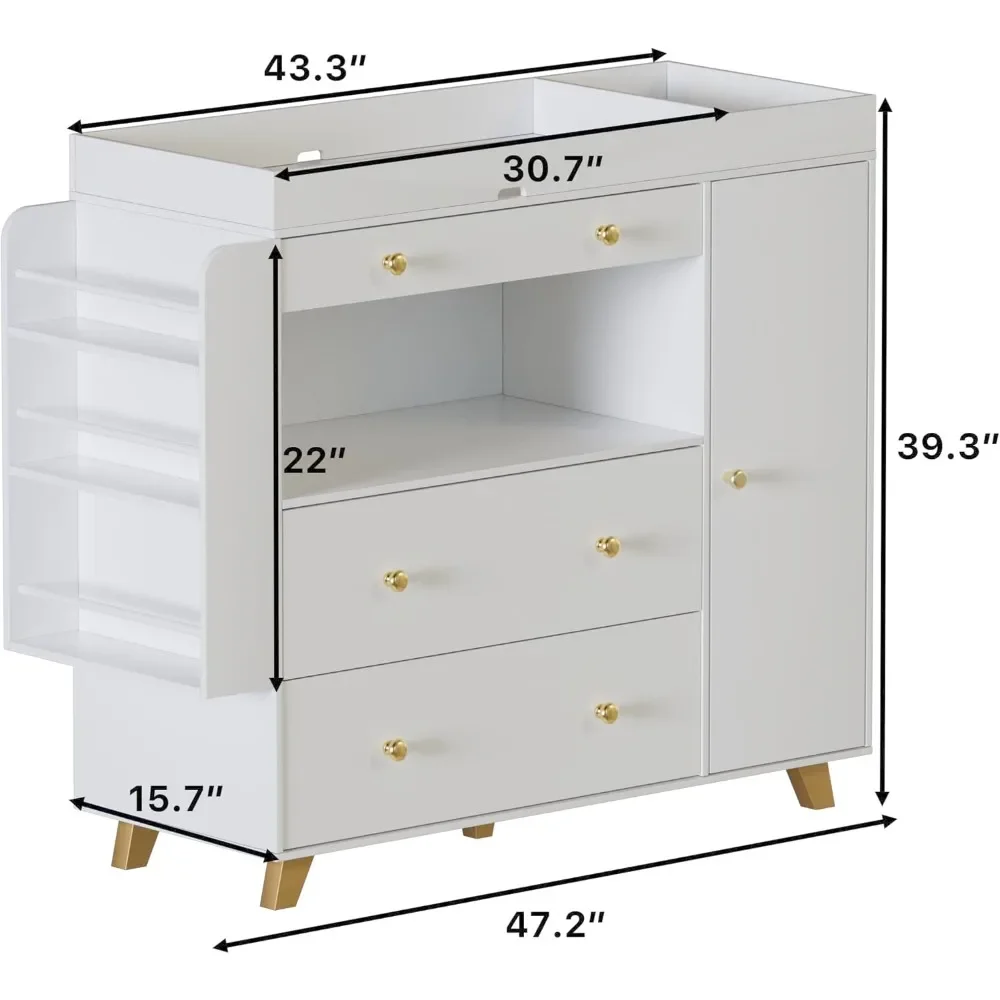 Commode de chambre d'enfant, t - Baby Nursery Dresser Changing Table avis et prix