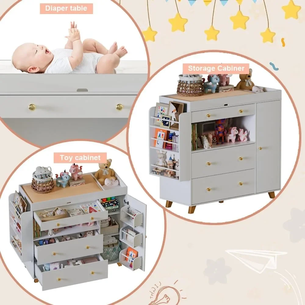 Commode de chambre d'enfant, t - Baby Nursery Dresser Changing Table avis et prix
