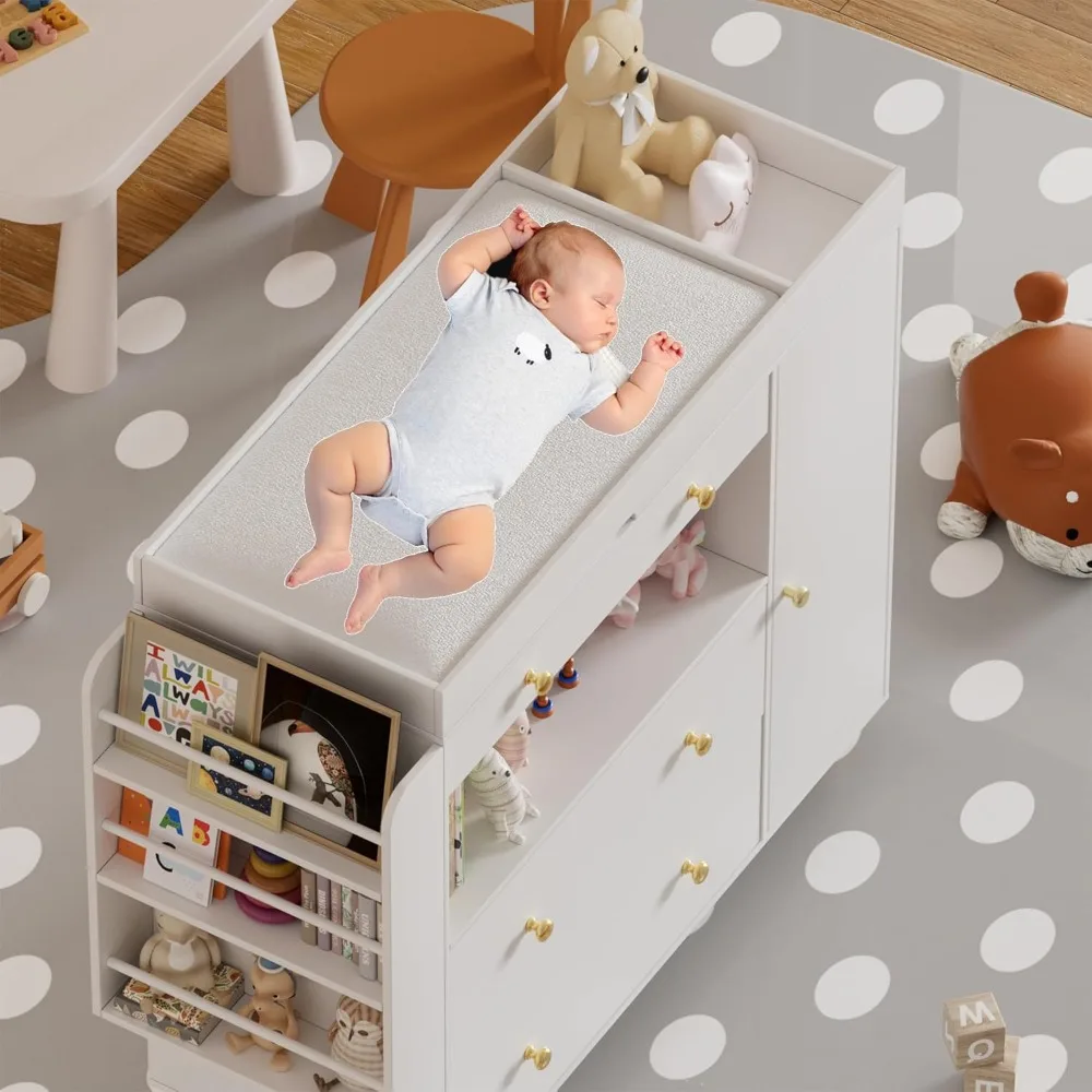 Commode de chambre d'enfant, t - Baby Nursery Dresser Changing Table avis et prix