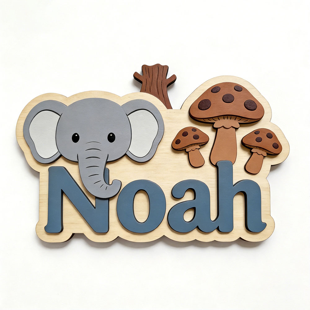 Plaque de porte personnalisabl - Baby Nursery Elephant Theme avis et prix