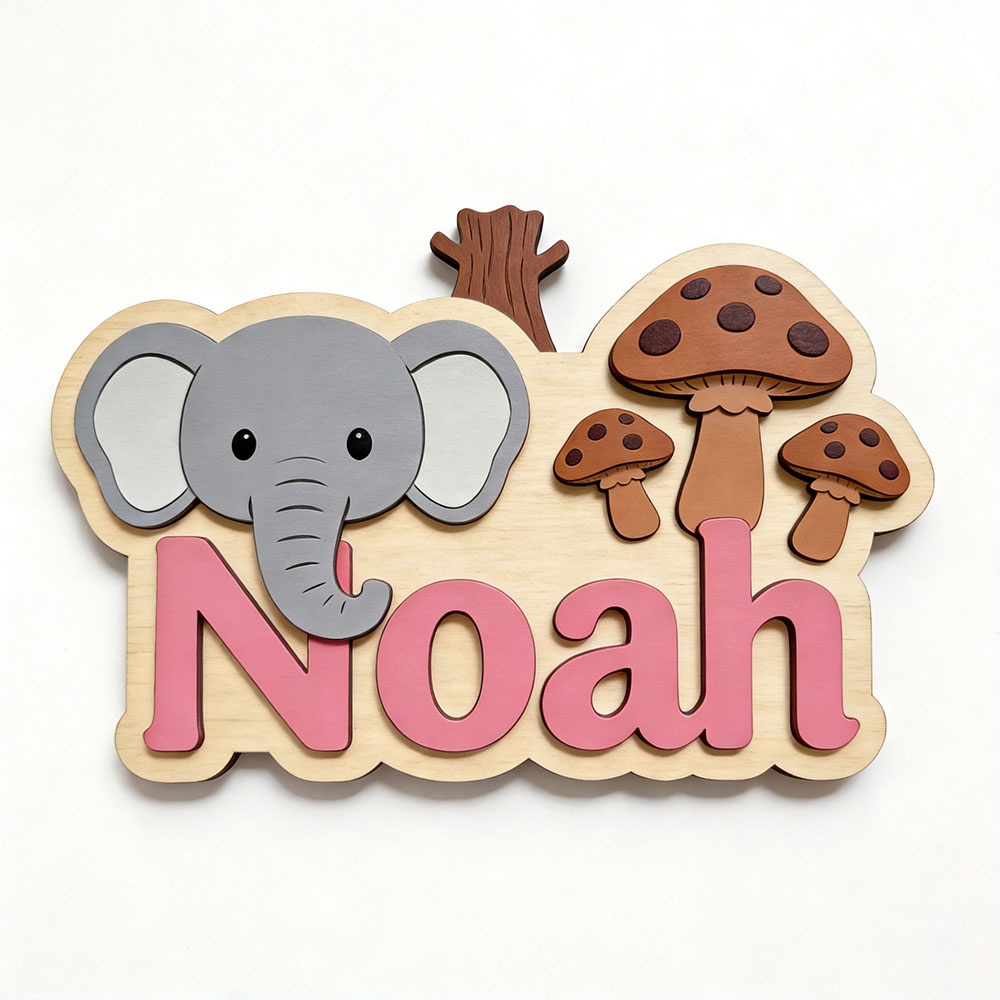 Plaque de porte personnalisabl - Baby Nursery Elephant Theme avis et prix