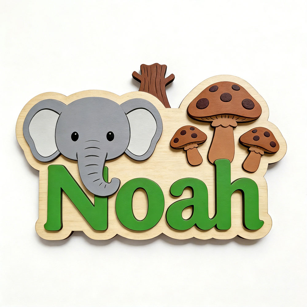 Plaque de porte personnalisabl - Baby Nursery Elephant Theme avis et prix