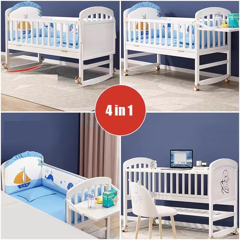 Berceau de bébé en bois avec m - Convertible Crib Set avis et prix