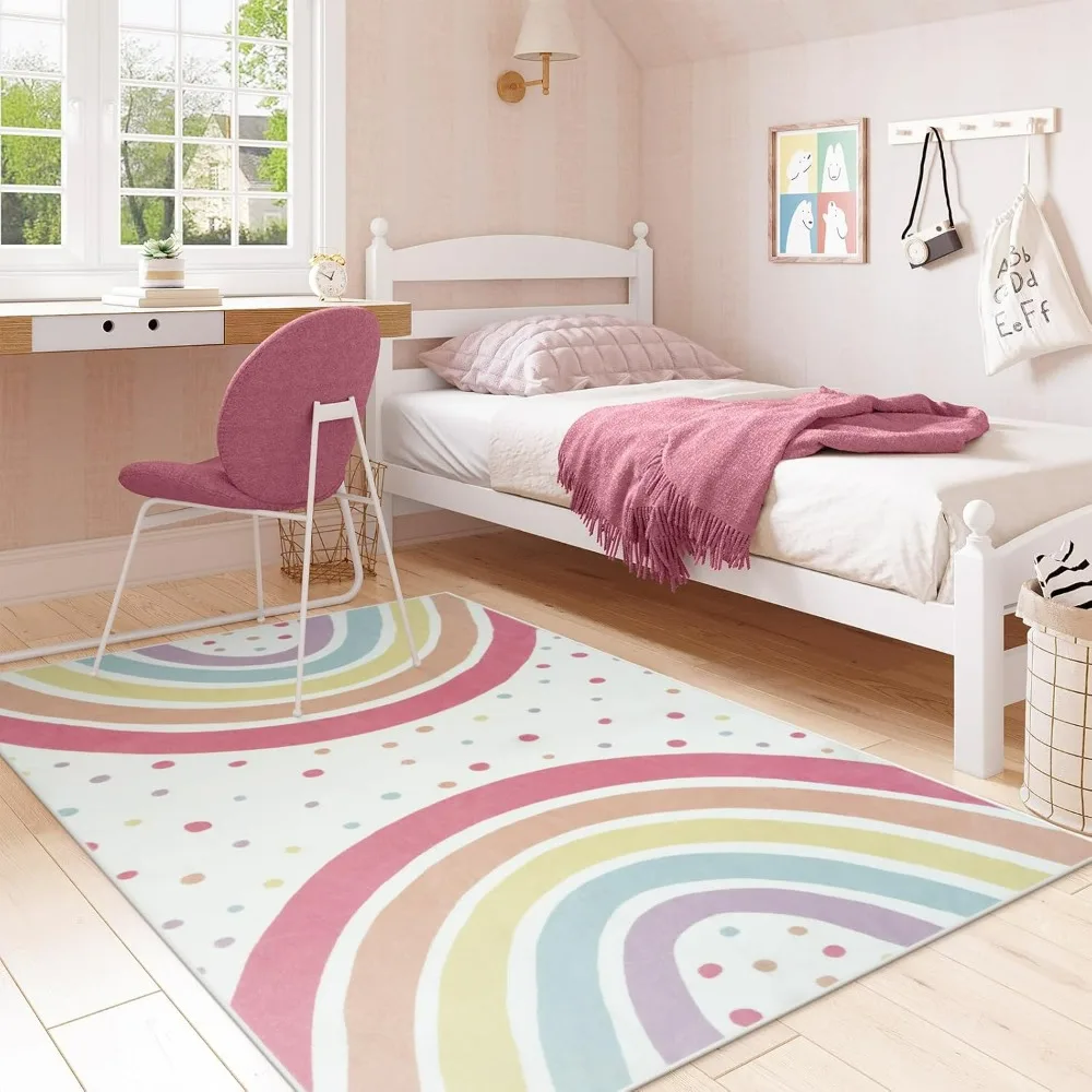 1pc coloré point Boho arc-en-c - Soft Rug Nursery avis et prix