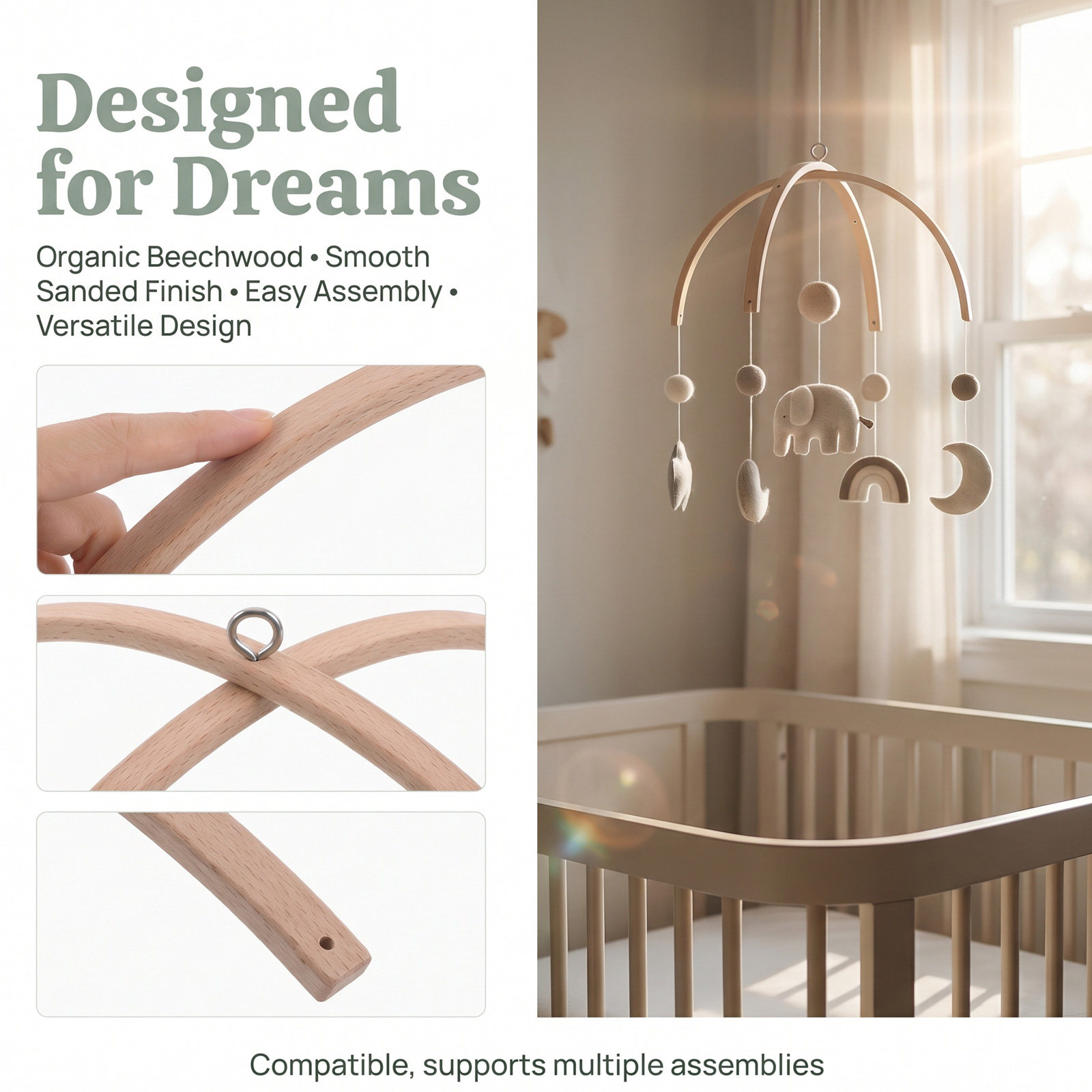 Support en bambou pour mobile  - Baby Nursery Hangers avis et prix