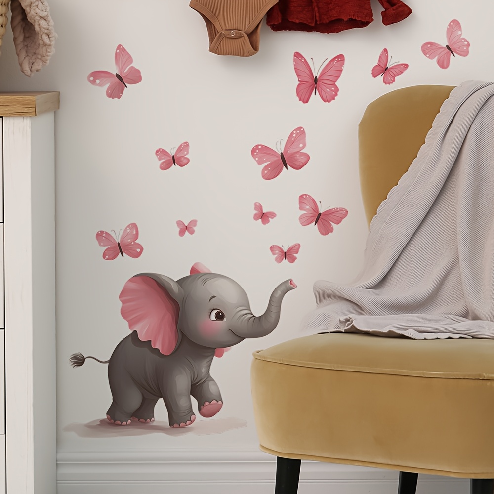 Autocollant mural à thème papi - Baby Nursery Elephant Theme avis et prix