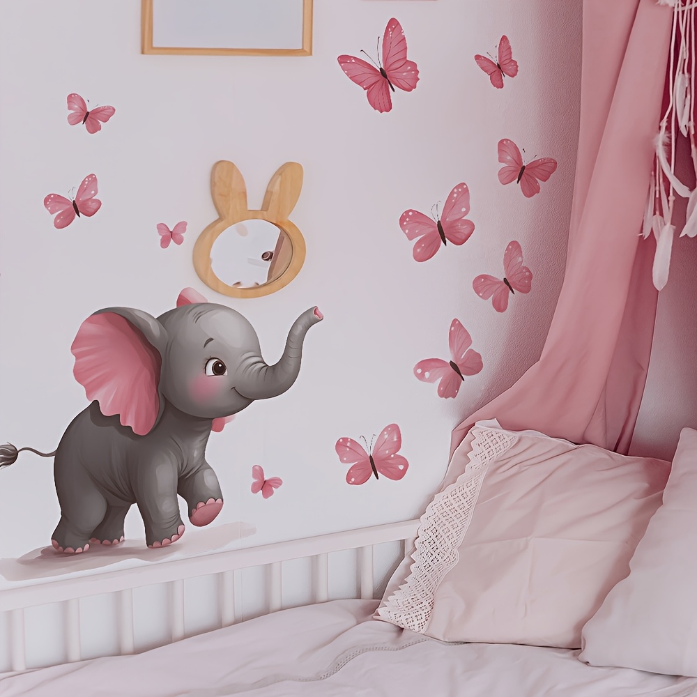 Autocollant mural à thème papi - Baby Nursery Elephant Theme avis et prix