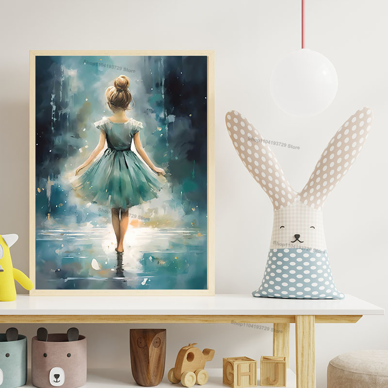 Peinture sur toile de fille da - Baby Nursery Modern avis et prix