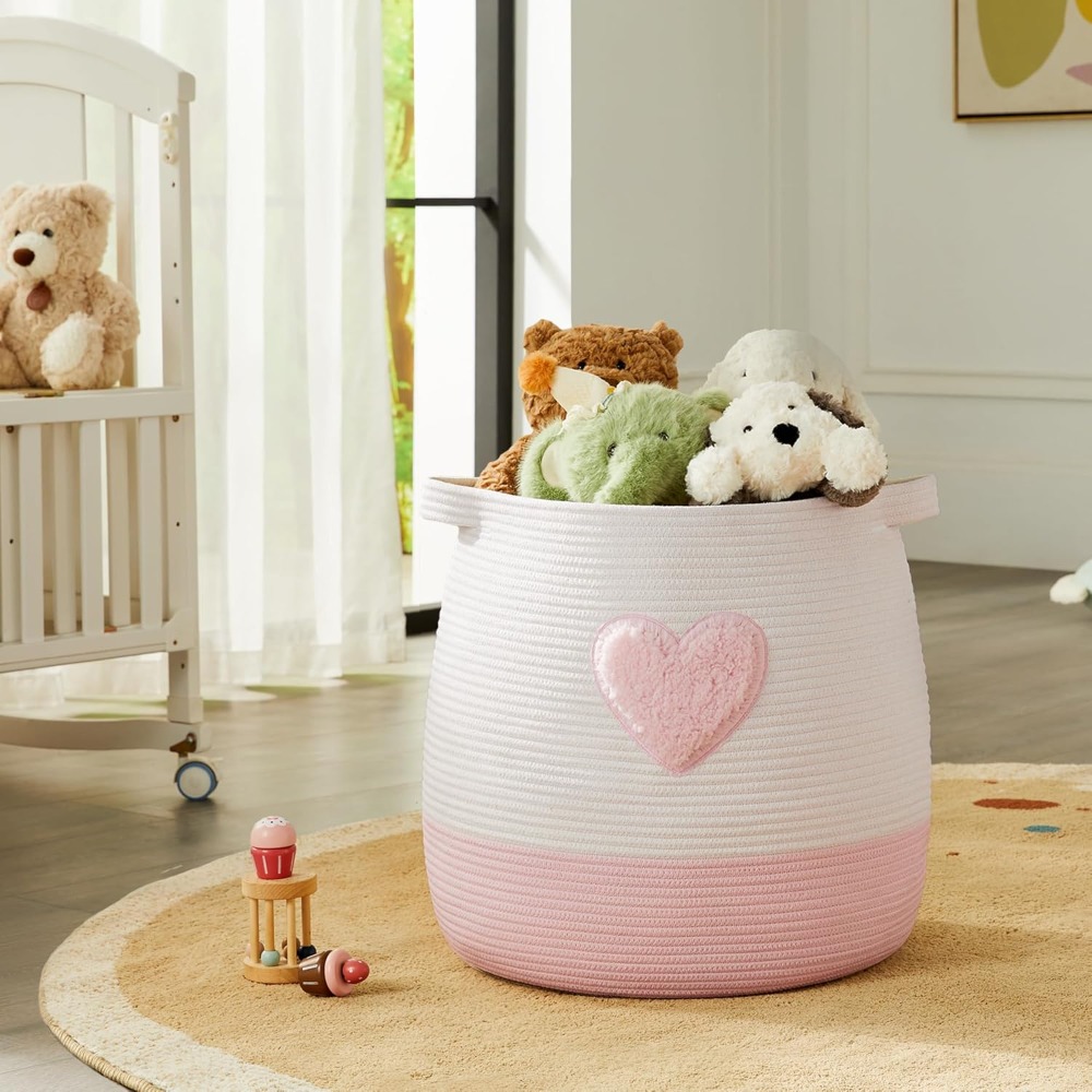 Panier à linge rose pour enfan - Baby Nursery Modern avis et prix