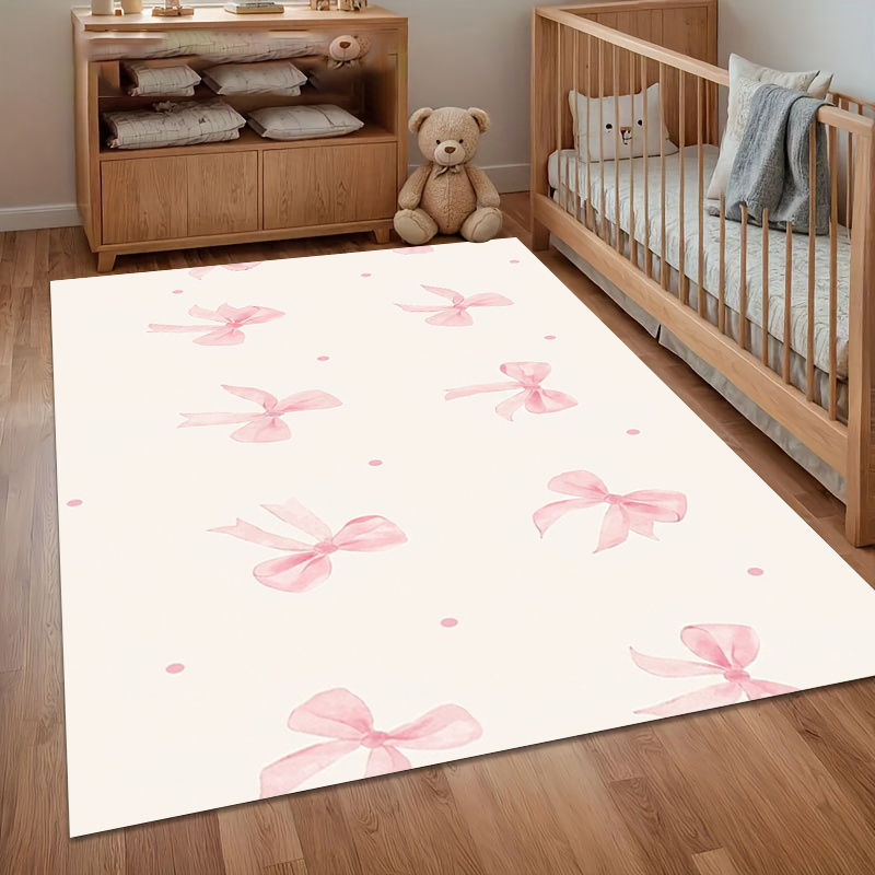 Tapis rose aquarelle à nœuds,  - Soft Rug Nursery avis et prix