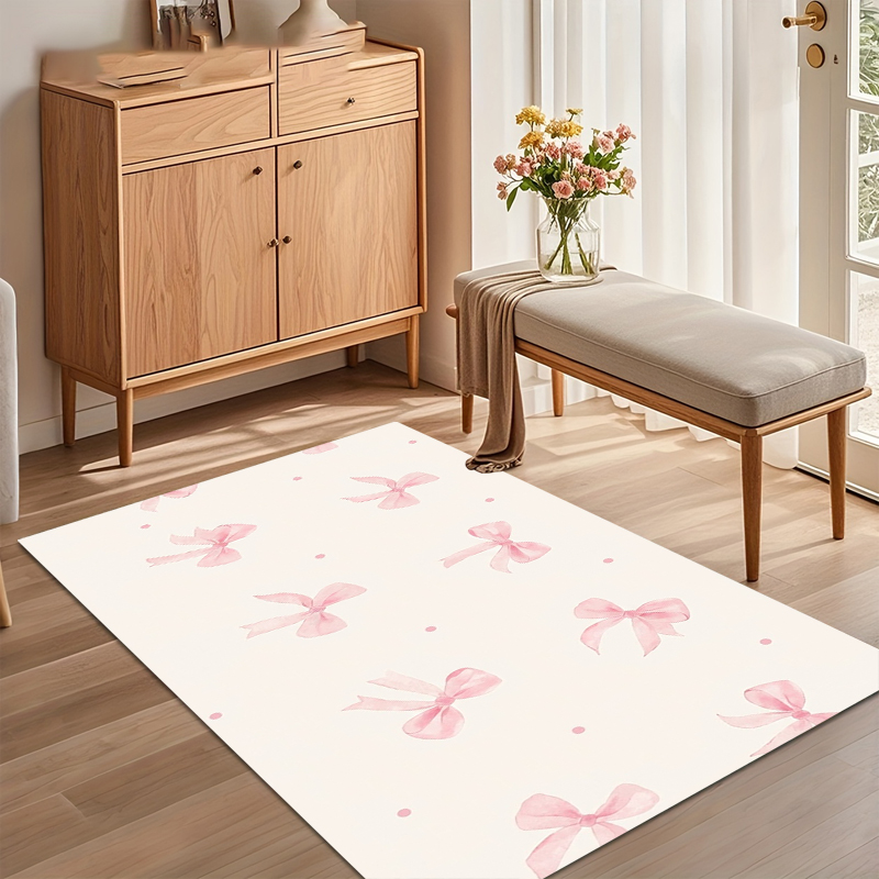 Tapis rose aquarelle à nœuds,  - Soft Rug Nursery avis et prix
