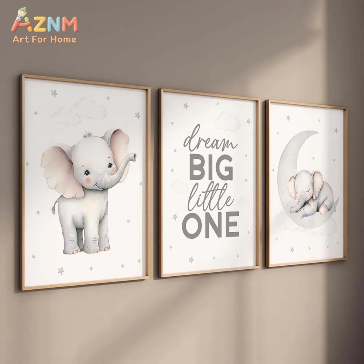 AZNM Ensemble d'impressions su - Baby Nursery Elephant Theme avis et prix