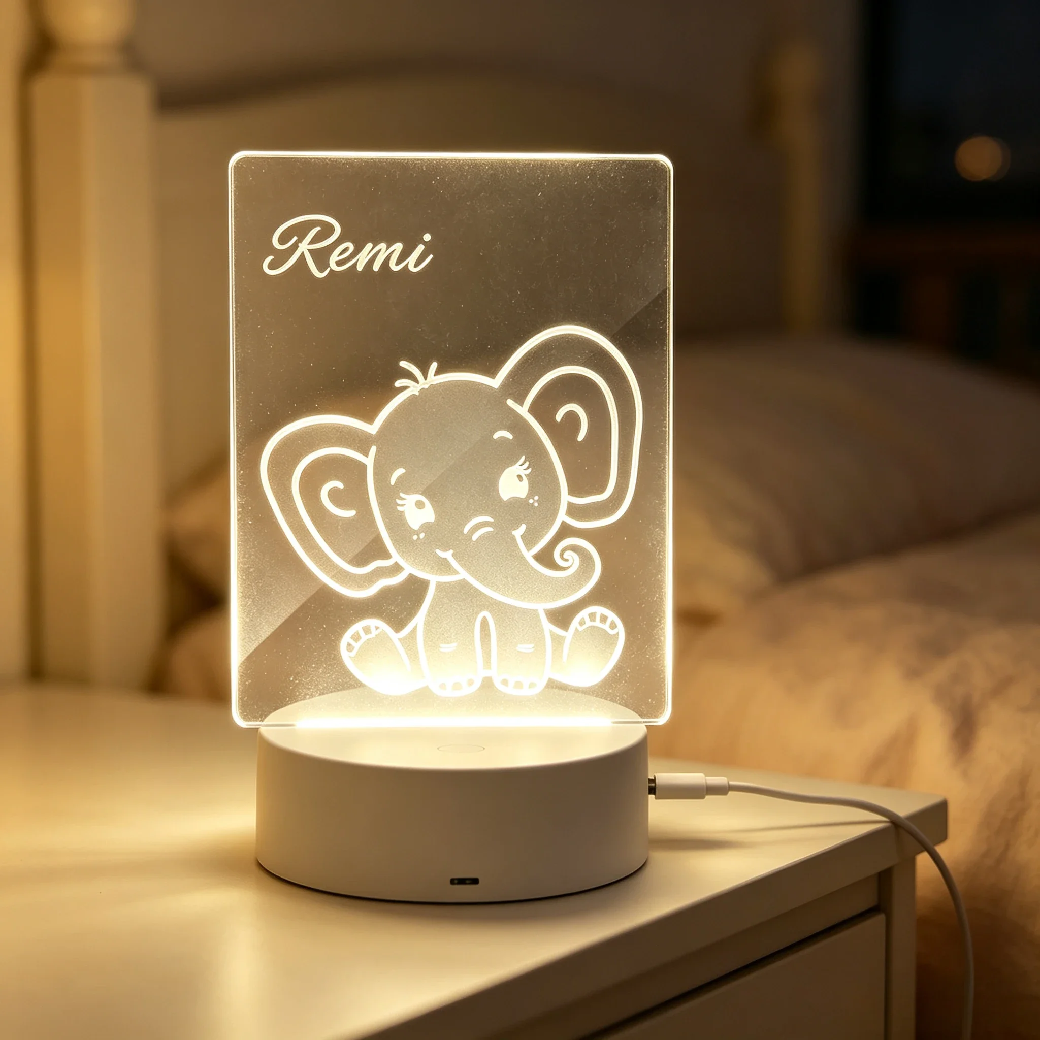 Lampe de nuit en acrylique ave - Baby Nursery Lamp avis et prix