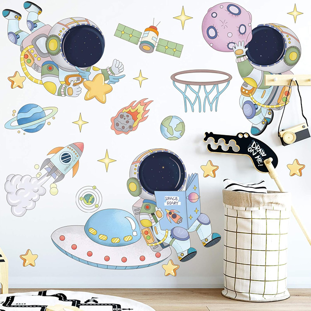 Autocollants muraux d'astronau - Baby Nursery Wall Mural avis et prix