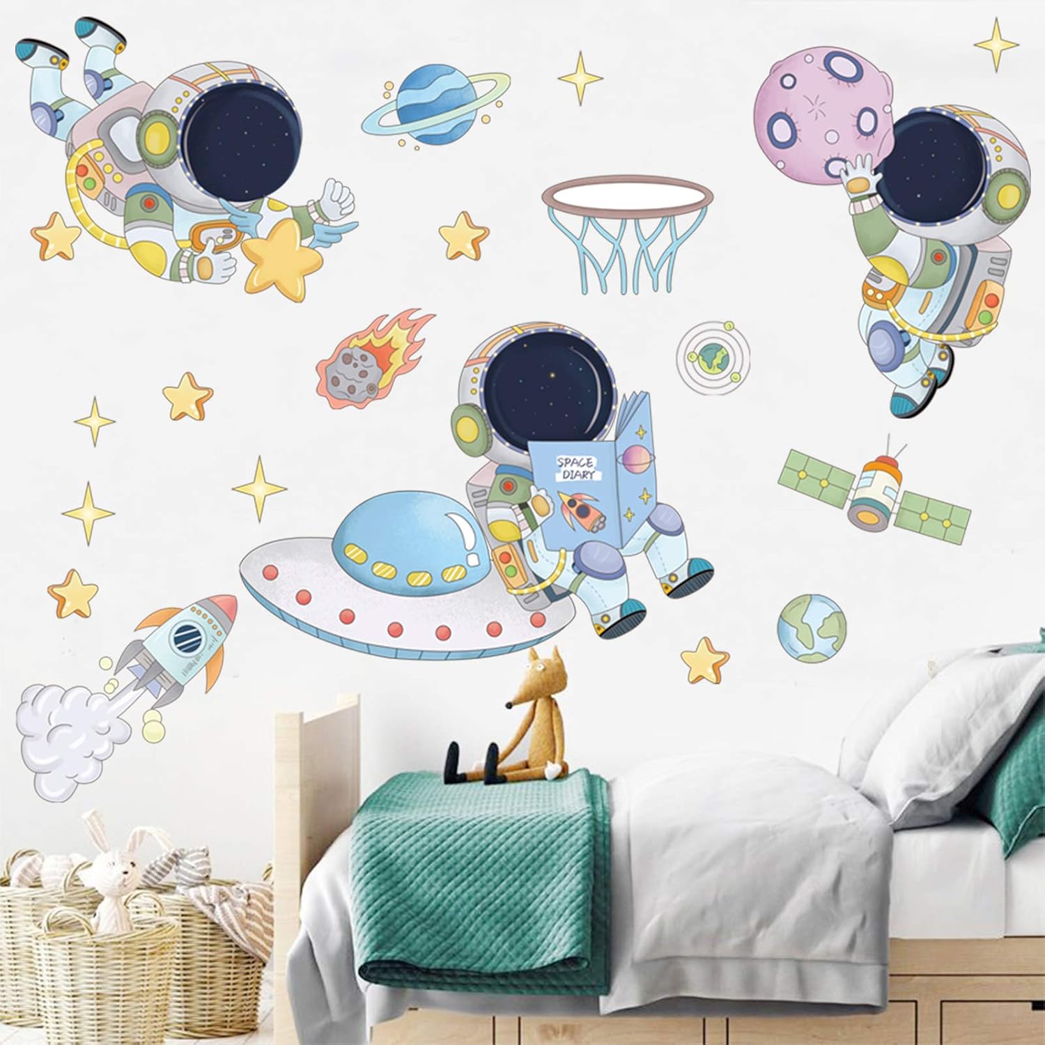 Autocollants muraux d'astronau - Baby Nursery Wall Mural avis et prix