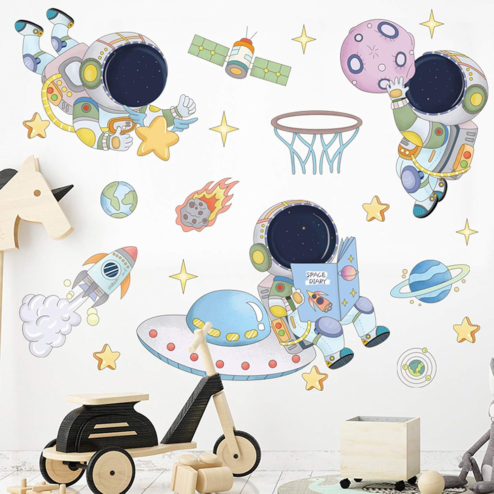 Autocollants muraux d'astronau - Baby Nursery Wall Mural avis et prix